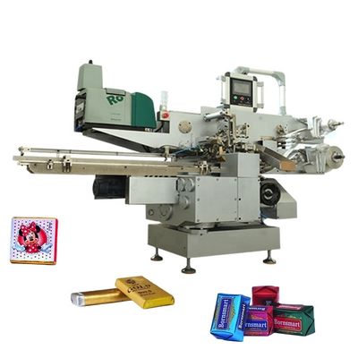 PLC Servo Touch Screen Controlled Automatic Flow Chocolate Bar Paper Wrapper Horizontale verpakkingsmachine