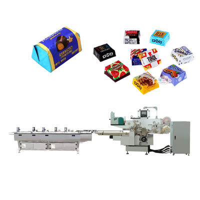 0.6mp Luchtvoorziening Volledig Automatische Candy/Chocolate Bar Envelope Fold Packing Machine 2900*1500*2000mm