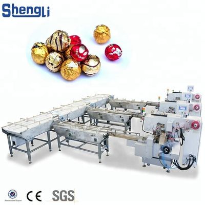15-32 mm Productgrootte Volledig automatische verpakkingsmachine voor chocoladewafels
