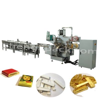 Filmverpakkingstype Volledig automatische blokblok chocoladeverpakkingsmachine