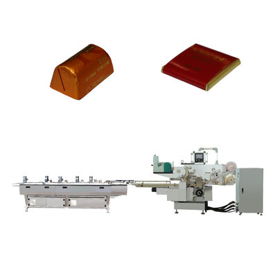 Zilveren kleine chocoladevouwverpakkingsmachine voor snoepgrootte 100*155*76 mm